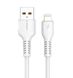 Кабель для зарядки и передачи данных Denmen D42L USB to Lightning Белый 1 м 209-00068 фото 1