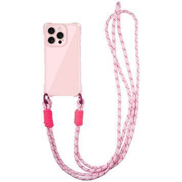Чохол з шнурком TPU CrossBody with straps для iPhone 14 (6.1") Pink 555-00471 фото