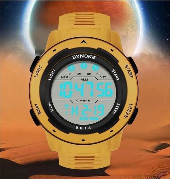 Спортивний тактичний годинник Synoke Yellow 301-00001 фото