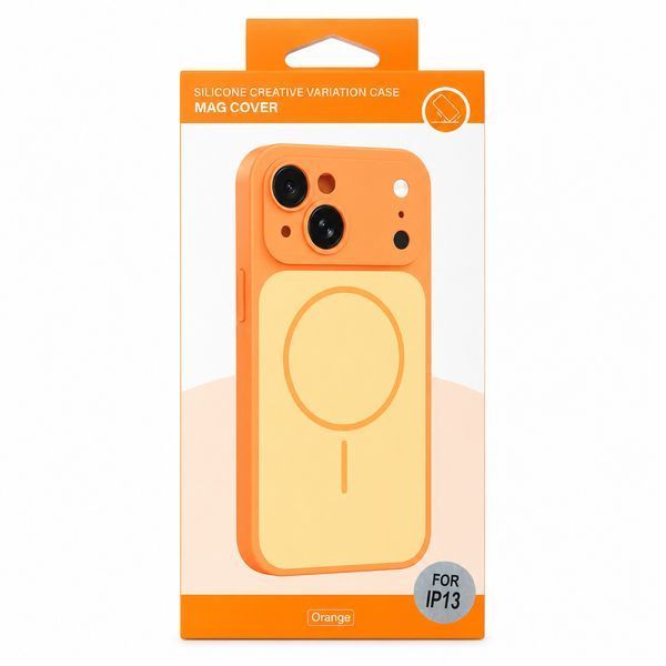 Чохол Silicone Creative Variation Case MAG COVER дизайн 17 Pro для Apple iPhone 13 Orange 666-05262 фото
