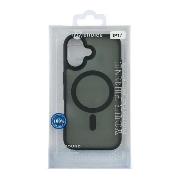 Чехол TPU+PC Goldencis Matte with MagSafe для iPhone 17 Black 2020000496694 фото