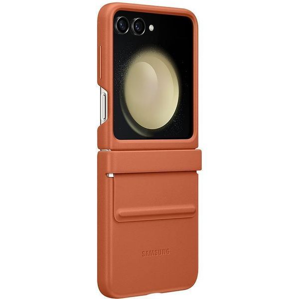 Шкіряний чохол Leather Case для Samsung Galaxy Z Flip5 Brown 555-03216 фото