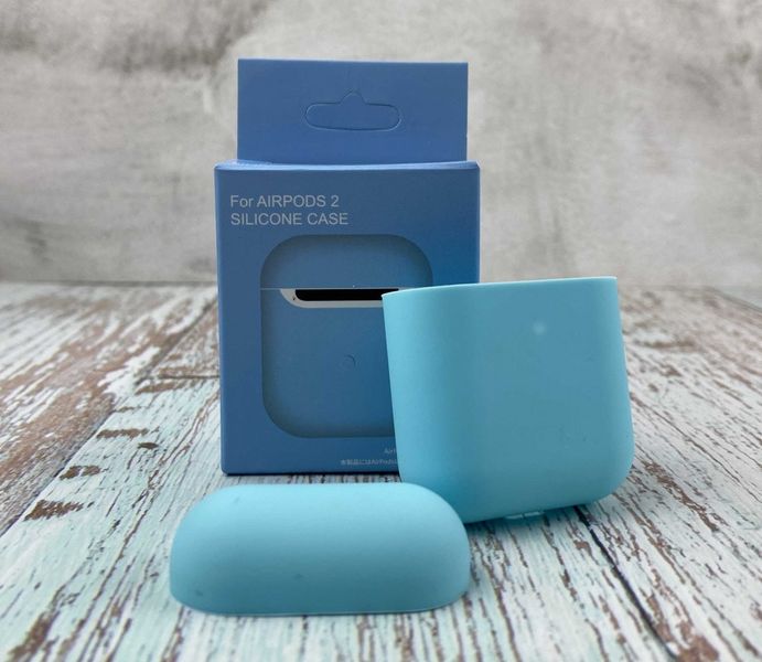 Силіконовий чохол для навушників AirPods 2 Light Blue 203-00007 фото