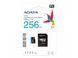 Карта пам'яті microSDXC (UHS-1) A-DATA Premier 256Gb Class 10 А1 (R-100Mb/s) (adapter SD) AUSDX256GUICL10A1-RA1 фото 2