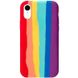 Силіконовий чохол Rainbow для iPhone Xr Red/Grape 888-00142 фото