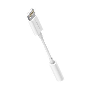 Переходник WUW X210 Lightning to 3.5 mm AUX Headphones Jack для iPhone Белый 209-00364 фото