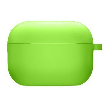 Силіконовий футляр з мікрофіброю для навушників Airpods Pro Neon green 203-00234 фото