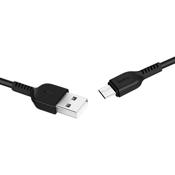 Кабель HOCO X20 USB to Type-C 3A, 2m, PVC, TPE connectors, Black 6957531068907 фото