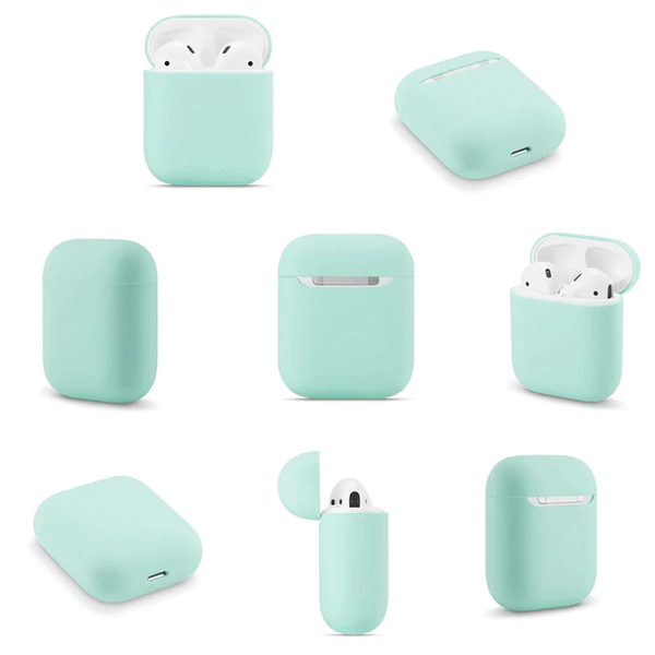 Силиконовый чехол для наушников AirPods 2 Light Green 203-00006 фото