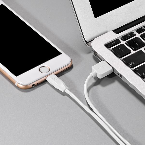 Кабель для зарядки и передачи данных Hoco X1 USB to Lightning Белый 1 м 209-00073 фото