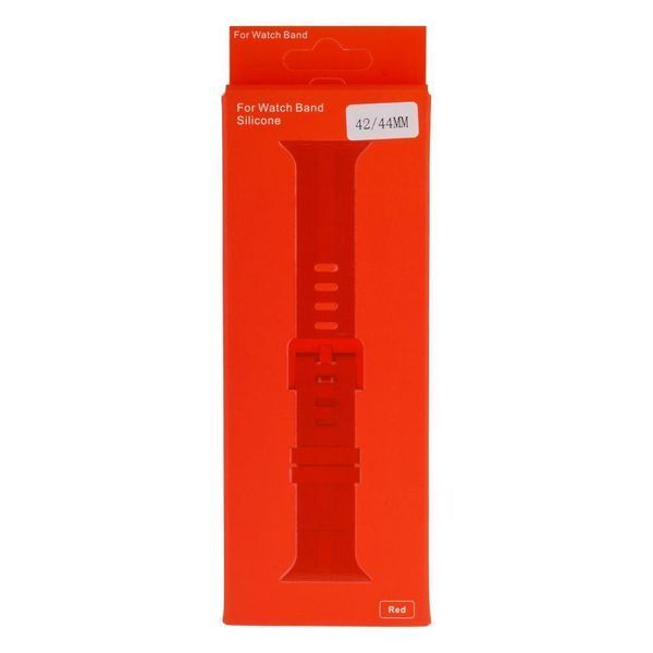 Ремінець Silicone Shine Band для Apple Watch 42/44/45/49 mm Red 212-00843 фото