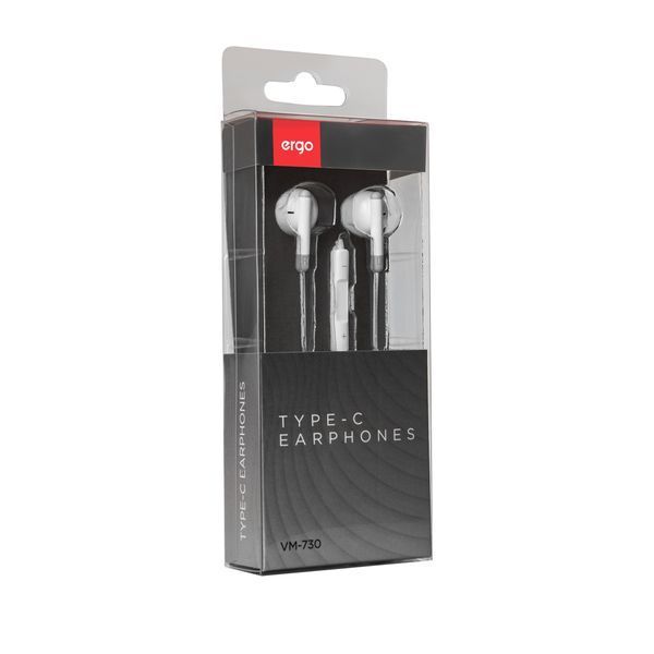 Наушники Ergo VM-730 Type-C Earphones White (VM-730W) VM-730W фото
