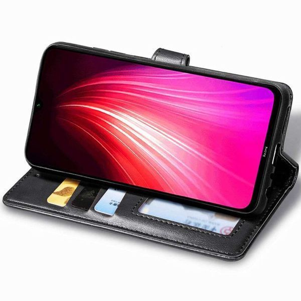 Кожаный чехол-книжка GETMAN Gallant (PU) для Xiaomi Redmi Note 8T Black 777-06569 фото