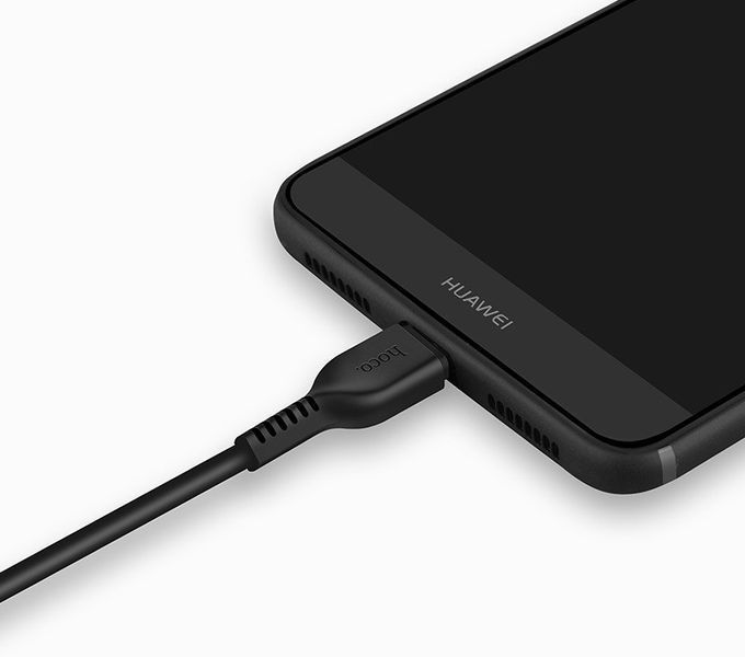 Кабель HOCO X20 USB to Type-C 3A, 2m, PVC, TPE connectors, Black 6957531068907 фото
