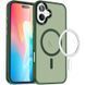 TPU+PC чохол Metal Buttons with MagSafe Colorful для Apple iPhone 16 Plus (6.7") Dark Green 555-03037 фото