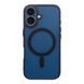 Чохол TPU+PC Magnetic Matte Camera Lens with Magsafe для iPhone 16 Dark Blue 757-00333 фото