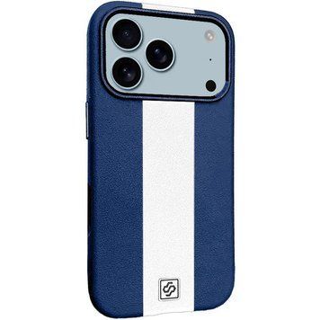 Шкіряний чохол Rally with MagSafe для Apple iPhone 17 Pro (6.3") Blue / White 777-08068 фото