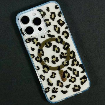 Чохол Transporent Case with Print Magnetic для iPhone 11 Pro Leopard-silver 214-04376 фото
