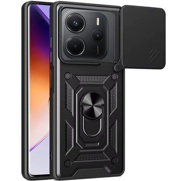 Ударостійкий чохол Camshield Serge Ring для Xiaomi Redmi Note 14 4G (Int. version) Black 777-04289 фото