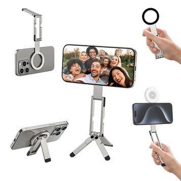 Тримач телефона Ulanzi MA60 Foldable Magnetic Phone Tripod (Silver) S035 фото