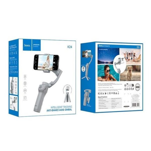 Трехосный стабилизатор HOCO K24 Support 3-axis smart gimbal Gray 6942007635547 фото