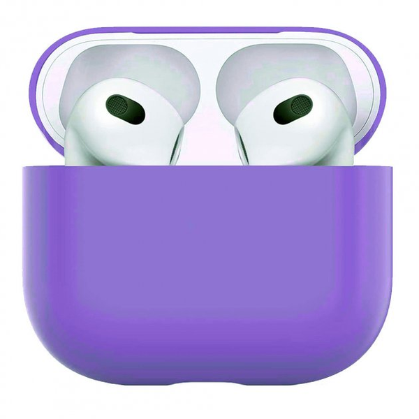 Силиконовый чехол для наушников AirPods 3 Light Purple 203-00038 фото