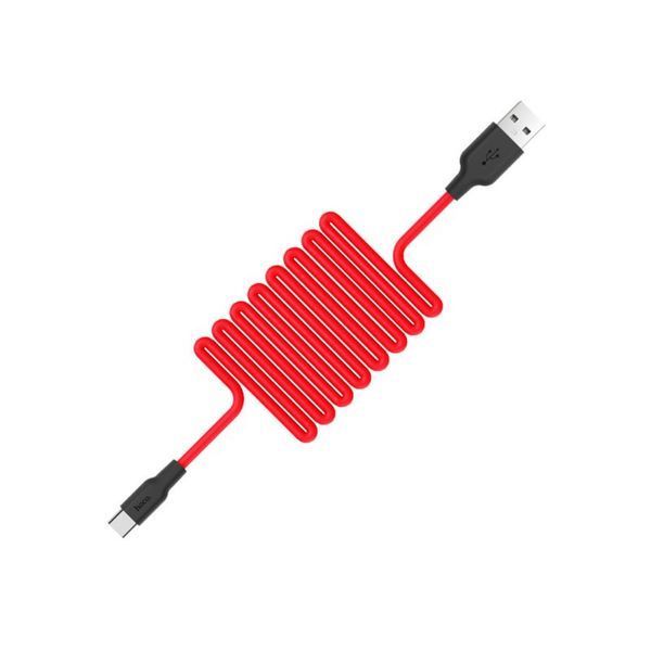 Дата кабель Hoco X21 Silicone Type-C Cable (1m) Черный / Красный ILSO-00000032927-2 фото