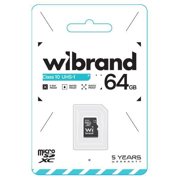 Карта пам'яті microSDXC (UHS-1) Wibrand 64Gb class 10 WICDXU1/64GB фото