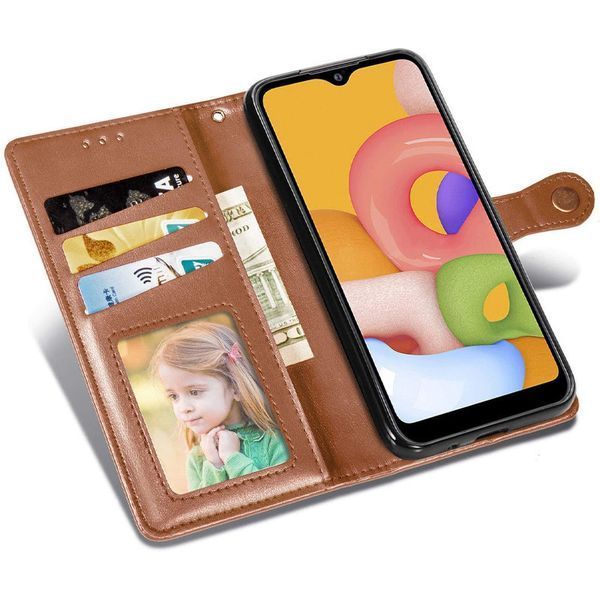 Кожаный чехол-книжка GETMAN Gallant (PU) для Xiaomi Redmi 12C Brown 777-06443 фото