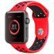 Силиконовый ремешок с перфорацией для Apple Watch 38/40/41 mm Красно-черный 212-00126 фото