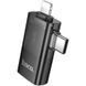Перехідник Hoco UA36E Combo 2-in-1 (Type-C/Lightning to USB2.0) Black ILSO-00000082085-1 фото 3
