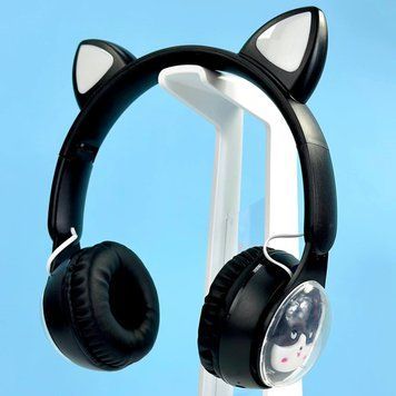 Детские беспроводные наушники с кошачьими ушками QC-28T Cat Ear Черный 202-00372 фото