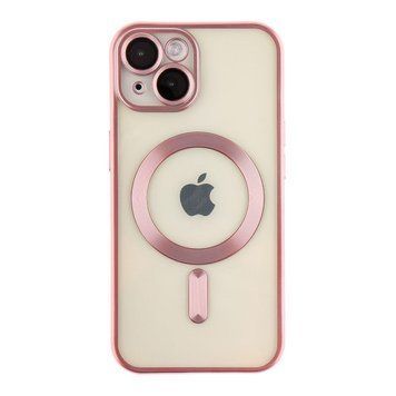 Чохол TPU Metallic Chrome Full Camera with Magsafe для iPhone 13 Rose 214-02868 фото
