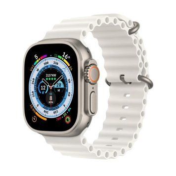 Силіконовий рифлений ремінець Ocean для Apple Watch 42/44/45/49 mm Білий 212-00461 фото