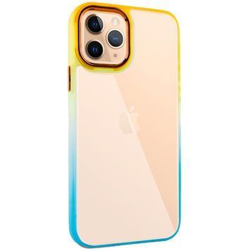 Чехол TPU+PC Fresh sip series для Apple iPhone 11 Pro (5.8") Бирюзовый / Оранжевый 777-06670 фото