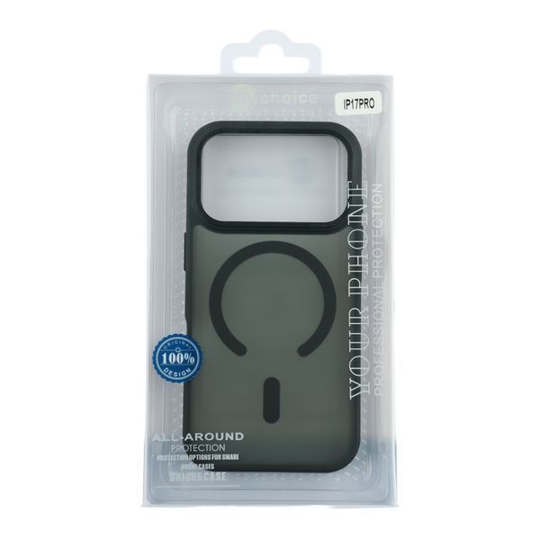 Чехол TPU+PC Goldencis Matte with MagSafe для iPhone 17 Pro Black 2020000496731 фото