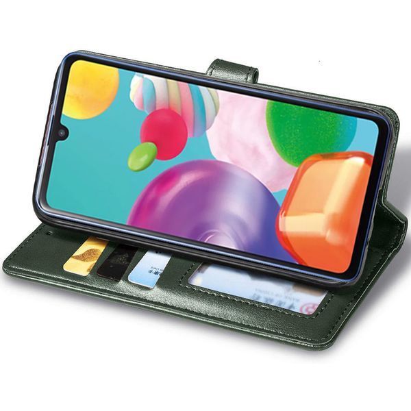 Кожаный чехол-книжка GETMAN Gallant (PU) для Xiaomi Redmi 13C / Poco C65 Green 777-06270 фото