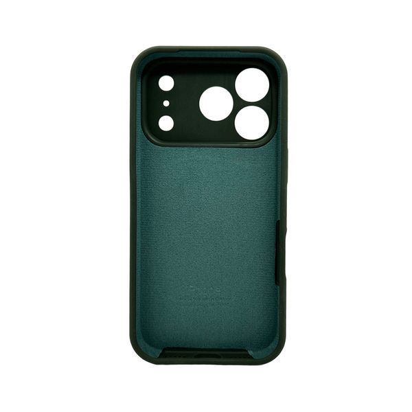 Силіконовий чохол з закритою камерою для iPhone 17 Pro Max Dark Green 666-04322 фото