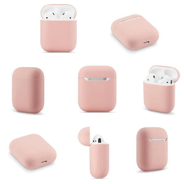 Силиконовый чехол для наушников AirPods 2 Light Pink 203-00024 фото