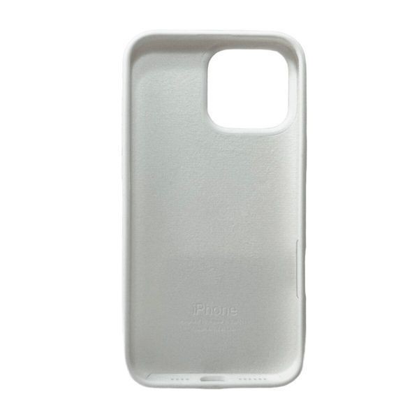 Силиконовый чехол для iPhone 16 Pro Max White 666-01299 фото