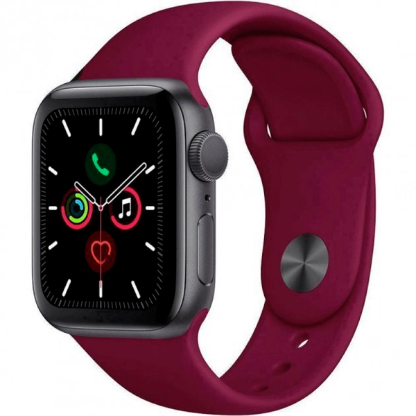 Силіконовий ремінець для Apple Watch 38/40/41 мм Maroon 212-00619 фото