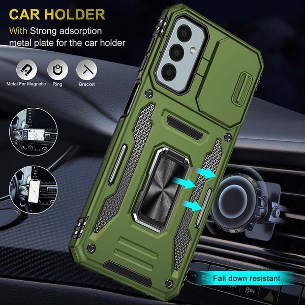 Ударостійкий чохол Camshield Army Ring для Samsung Galaxy M23 5G / M13 4G Army Green 777-05104 фото