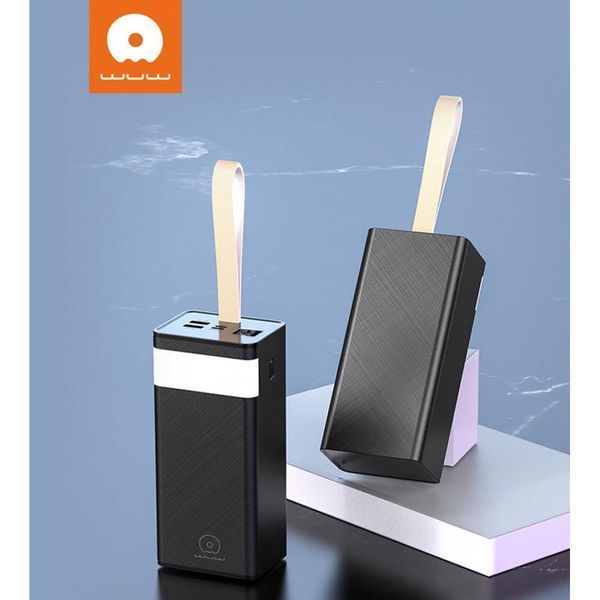 Портативний акумулятор Power Bank WUW Y117 digital display + lamp 50000 mAh Чорний 216-00037 фото