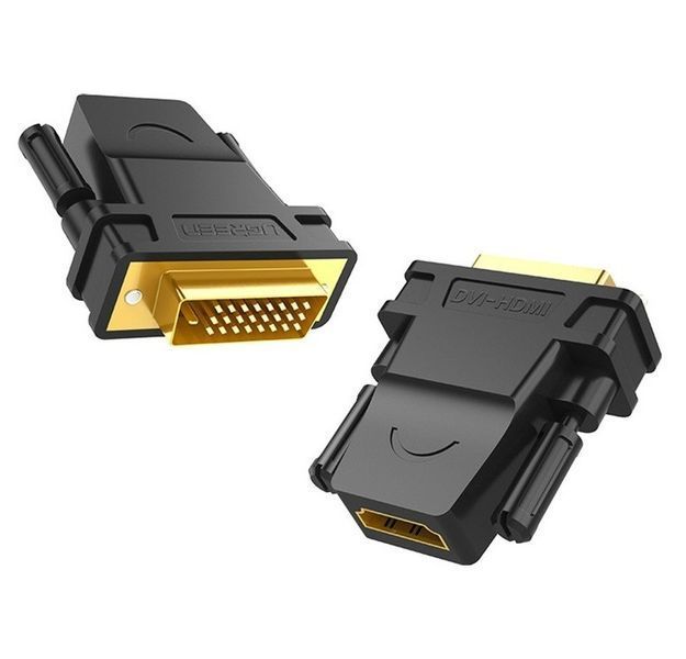 Адаптер UGREEN 20124 DVI 24+1 Male to HDMI Female Adapter (Black) (UGR-20124) UGR-20124 фото