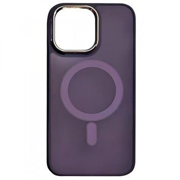 Чехол TPU+PC Lily with MagSafe для Apple iPhone 14 Pro (6.1") Deep Purple 214-03599 фото