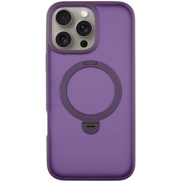 Чохол TPU+PC Metal Buttons with MagSafe Colorful HQ Ring для iPhone 16 Pro (6.3") Purple 555-00621 фото