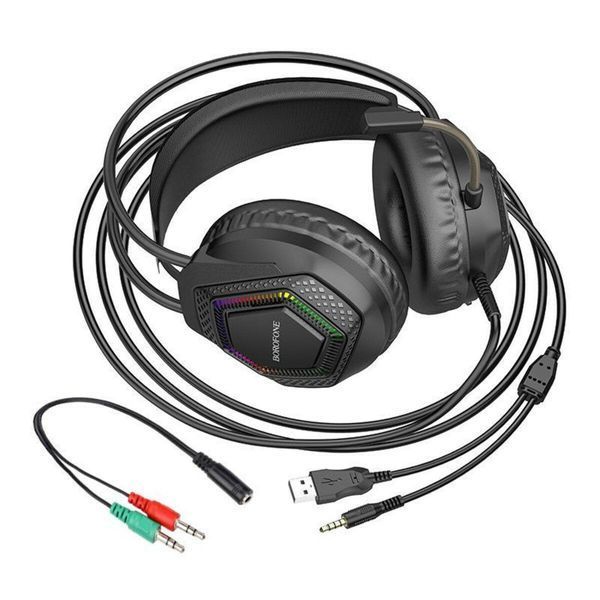 Наушники BOROFONE BO105 Thunder gaming headphones Black 656-01004 фото