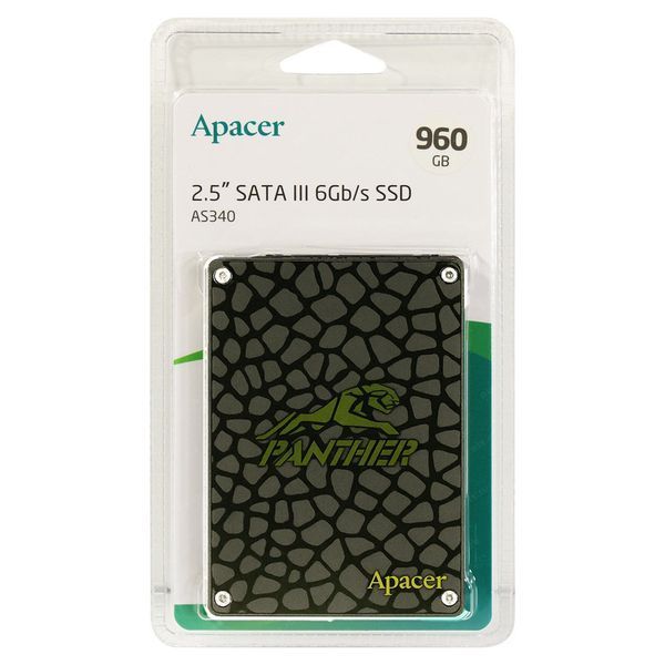 Накопичувач SSD Apacer AS340 960GB 2.5" 7mm SATAIII Standard AP960GAS340G-1 фото