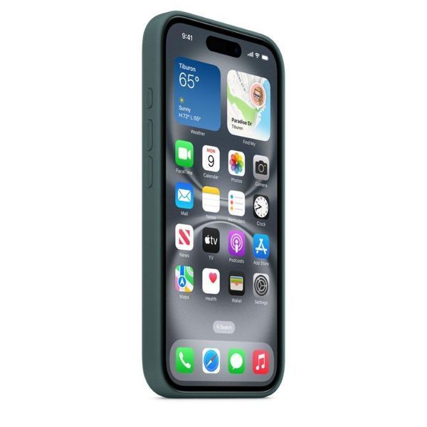 Чехол Silicone Full Case with MagSafe для iPhone 16 Pacific Green 656-01250 фото