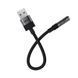 Аудіокабель ACEFAST J13 USB-A to 3.5mm female, nylon braid, 0.15m, Black 6974316285298 фото 4